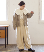 ロービングウールフラワーモチーフ　カーディガン