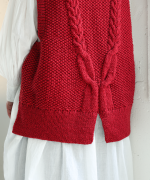 ロービングウールケーブルニット　ベスト