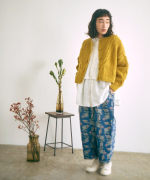 ロービングウールケーブルニット　カーディガン