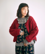 ロービングウールケーブルニット　カーディガン