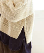 ロービングウールケーブルニット　カーディガン