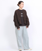 ロービングウールケーブルニット　カーディガン