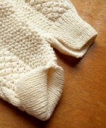 ロービングウールケーブルニット　カーディガン