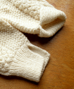 ロービングウールケーブルニット　カーディガン