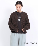 ロービングウールケーブルニット　カーディガン