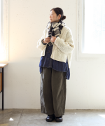 ロービングウールケーブルニット　カーディガン