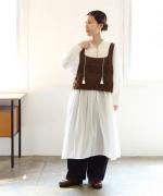 ウールアンゴラ×フリンジ　2wayビスチェ