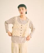 ウールアンゴラ×フリンジ　2wayビスチェ