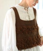 ウールアンゴラ×フリンジ　2wayビスチェ