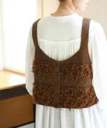 ウールアンゴラ×フリンジ　2wayビスチェ