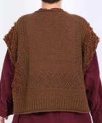 ウールアンゴラ×フリンジ　ベスト