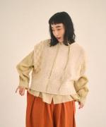 ウールアンゴラ×フリンジ　ベスト