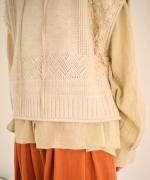 ウールアンゴラ×フリンジ　ベスト