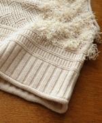 ウールアンゴラ×フリンジ　ベスト