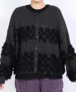 ウールアンゴラ×フリンジ　カーディガン