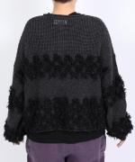 ウールアンゴラ×フリンジ　カーディガン