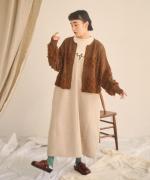 ウールアンゴラ×フリンジ　カーディガン