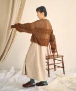 ウールアンゴラ×フリンジ　カーディガン