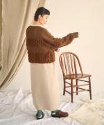 ウールアンゴラ×フリンジ　カーディガン