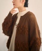 ウールアンゴラ×フリンジ　カーディガン