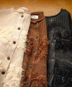 ウールアンゴラ×フリンジ　カーディガン