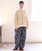 ウールアンゴラ×フリンジ　カーディガン