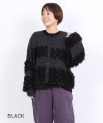 ウールアンゴラ×フリンジ　カーディガン