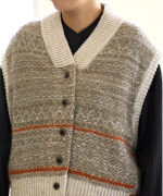 ミックスヤーンバックジャガード　ベスト