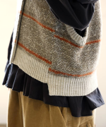 ミックスヤーンバックジャガード　ベスト