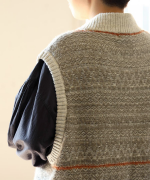 ミックスヤーンバックジャガード　ベスト