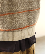 ミックスヤーンバックジャガード　ベスト