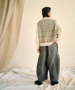 ミックスヤーンバックジャガード　ベスト