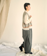 ミックスヤーンバックジャガード　ベスト