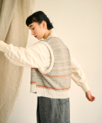 ミックスヤーンバックジャガード　ベスト