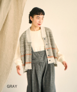 ミックスヤーンバックジャガード　ベスト