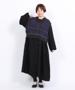 ミックスヤーンバックジャガード　ベスト