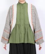 ミックスヤーンバックジャガード　ボレロカーディガン