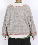 ミックスヤーンバックジャガード　ボレロカーディガン