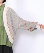 ミックスヤーンバックジャガード　ボレロカーディガン