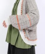 ミックスヤーンバックジャガード　ボレロカーディガン