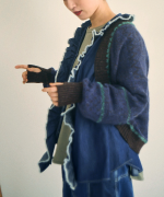 ミックスヤーンバックジャガード　ボレロカーディガン