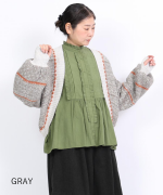 ミックスヤーンバックジャガード　ボレロカーディガン
