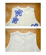 ハンド刺繍ラムナイロン　2wayベスト