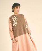 ハンド刺繍ラムナイロン　2wayベスト