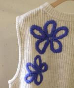 ハンド刺繍ラムナイロン　2wayベスト