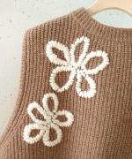 ハンド刺繍ラムナイロン　2wayベスト