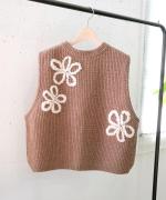 ハンド刺繍ラムナイロン　2wayベスト