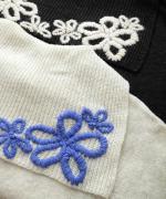 ハンド刺繍ラムナイロン　セーラーカラープルオーバー