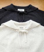 ハンド刺繍ラムナイロン　セーラーカラープルオーバー