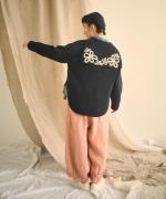 ハンド刺繍ラムナイロン　セーラーカラープルオーバー